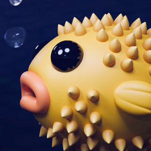 A big yellow pufferfish